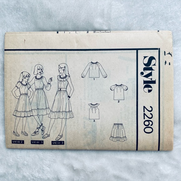 3/$15 Style 2260 70’s SEWING PATTERN SKIRT FLARED & TOPS WITH FRILLS CHI… - Picture 5 of 5